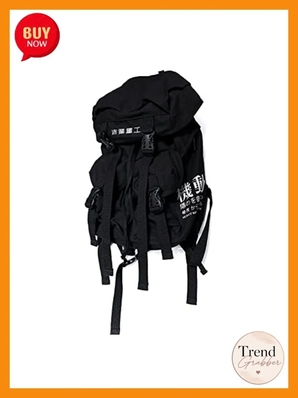 Techwear Backpack Japanese Streetwear Men's Laptop Casual Daypack